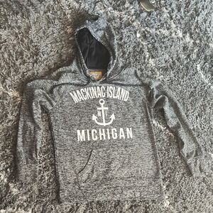 Gray Mackinac Island Michigan Hoodie